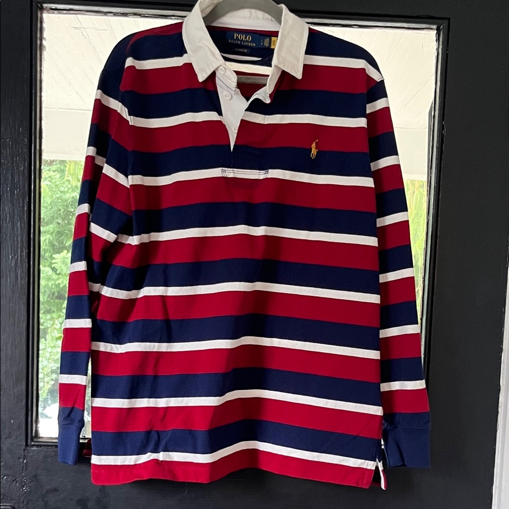 Polo by Ralph Lauren Men's Rugby Shirt - Navy, Red, White